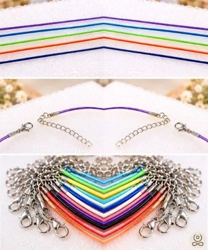 Gekleurde wax ketting