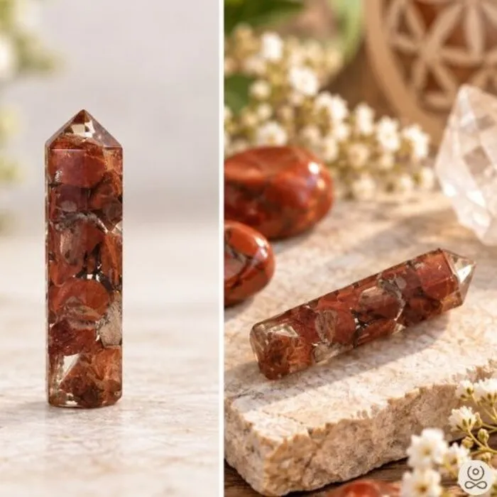 Orgone puntje rode jaspis