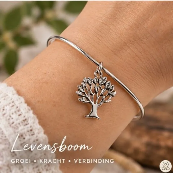 Metalen Armband met Levensboom – Verstelbaar & Nikkelvrij