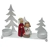 Theelichthouder kerststal metaal  20 cm