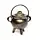 Cauldron (heksenketel) gietijzer goudkleurig 8cm