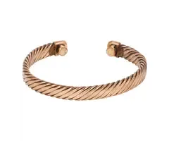 Armband koper gedraaid motief magnetisch