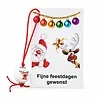 Kerstkaartje met kerstbalhangertje rendier