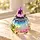 Gekleurd prisma met yin yang symbool 5 cm – decoratie met regenboogkleuren