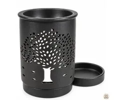 Oliebrander zwart met levensboom