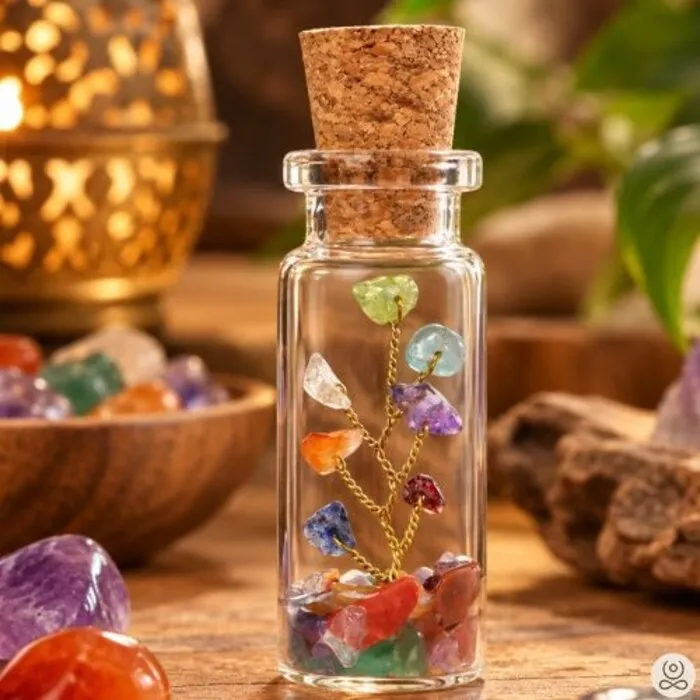 Chakra boompje in flesje