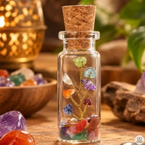 Chakra boompje in flesje