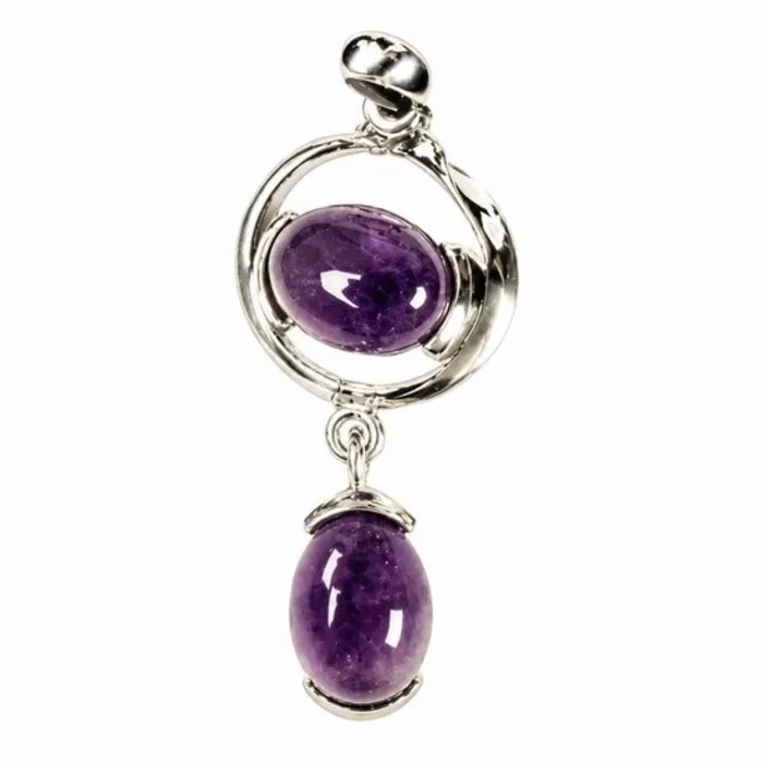 Amethyst hangertje zilver