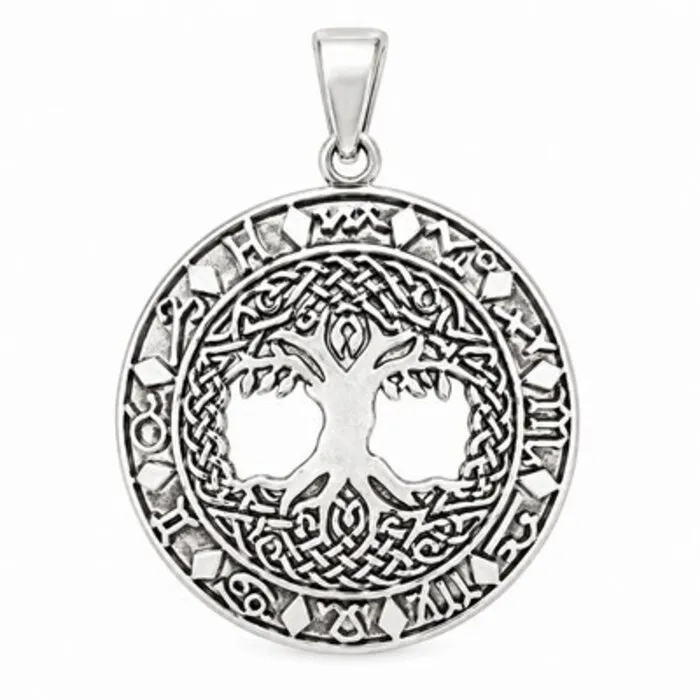 Celtic Tree hanger zilver