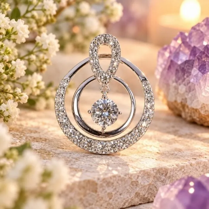 Cubic Zirkonia dubbel cirkel
