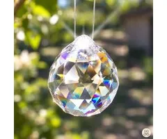 Regenboogkristal Bol transparant 2 cm - met nylondraad