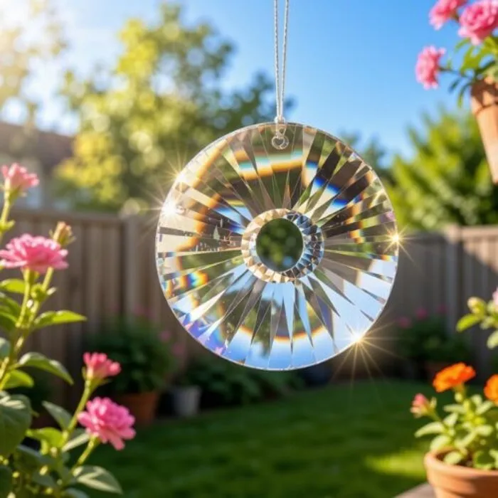 Raamkristal Cirkel 4,5 cm – Feng Shui Regenboogkristal