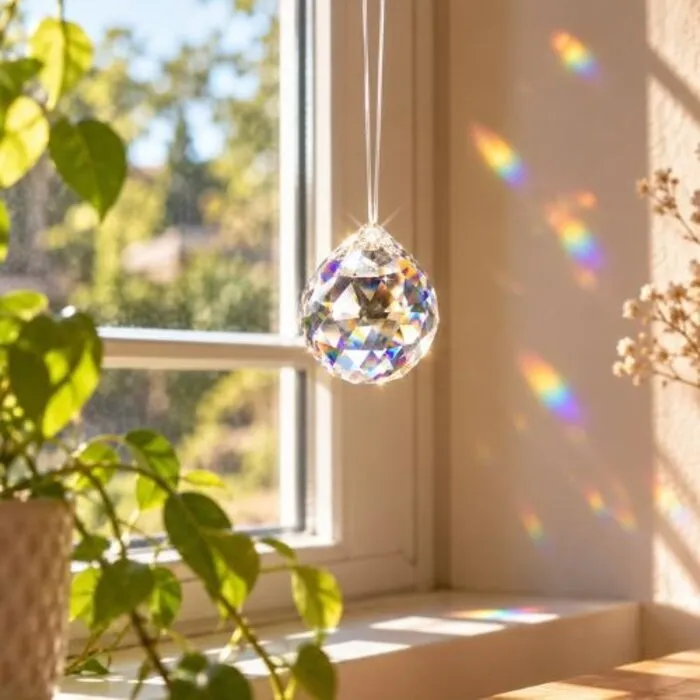 Regenboog Kristal Bol 3 cm – Feng Shui Raamkristal