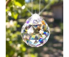 Regenboogkristal Bol transparant 4 cm