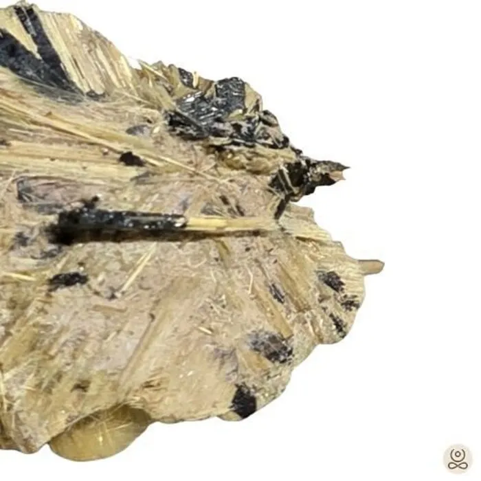 Rutiel op Hematiet met Goudkleurige Rutielkristallen – Uniek Mineraal 35 mm