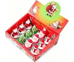 Kerst figuurkaarsje assorti 12 stuks