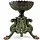 NKlaus Drachenthron Wierookbrander – Handgemaakt Massief Messing Groen – 20 cm