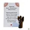 Tijgeroog Engel 4 cm met betekeniskaartje