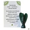 Aventurijn Engel Donkergroen 45 mm met Betekeniskaartje