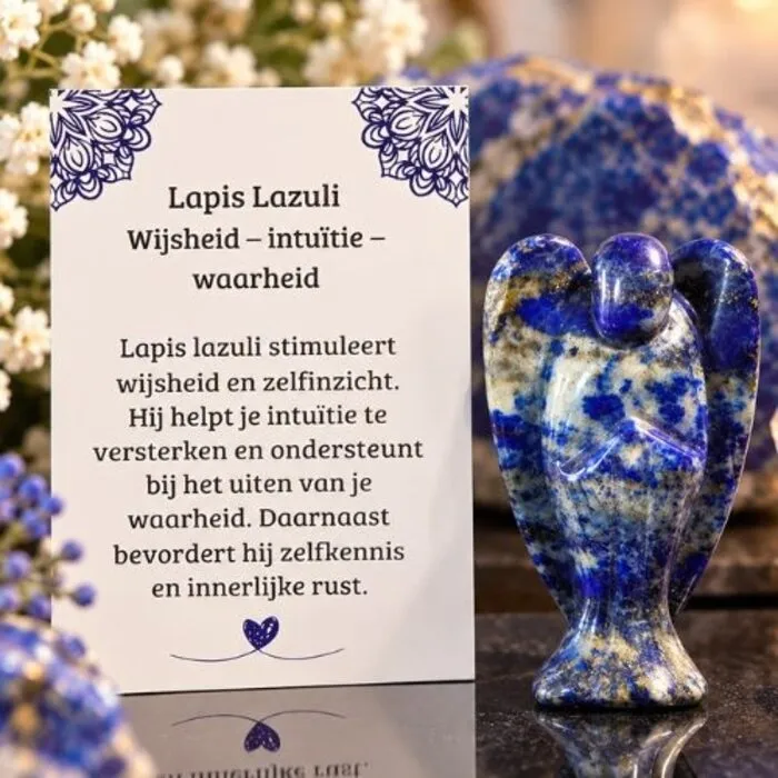 Lapis Lazuli Engel 45 mm – Edelstenen Engel voor Wijsheid en Intuïtie