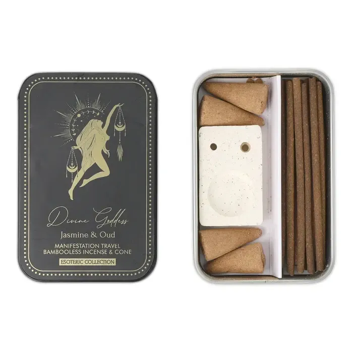 Divine Goddess Wierookset met Brander – Jasmijn & Oudh | Esoteric Collection