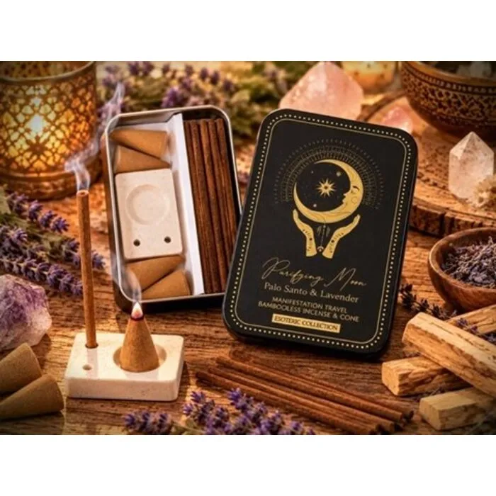 Purifying Moon Wierookset – Palo Santo & Lavendel | Esoteric Collection.