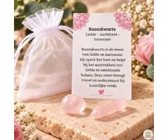 Rozenkwarts Edelsteen Duo – Liefde & Zachtheid