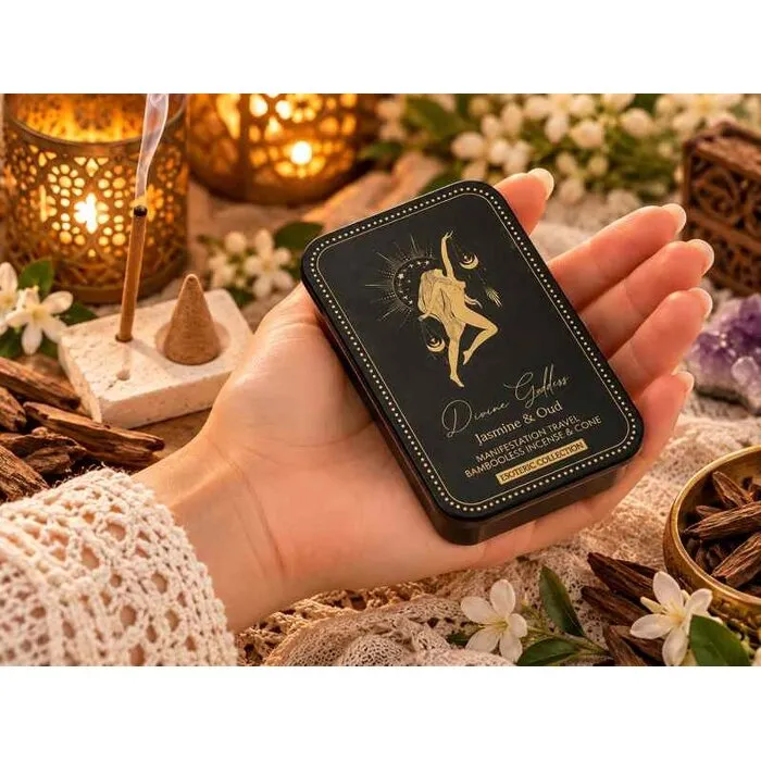 Divine Goddess Wierookset met Brander – Jasmijn & Oudh | Esoteric Collection