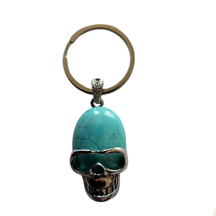 Sleutelhanger Schedel Turquoise – Ook als Hanger te Dragen