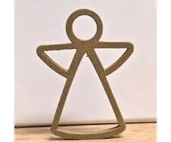 Houten Geluksengeltjes Goudkleurig – Set van 10