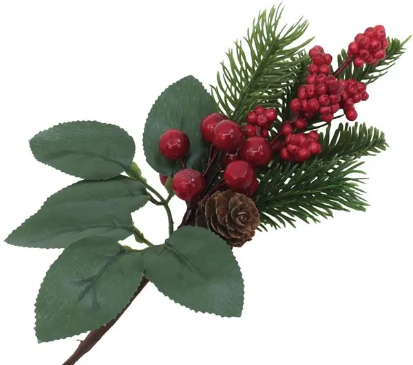 Kerst Bessentak met Dennengroen en Dennenappel – 24 cm