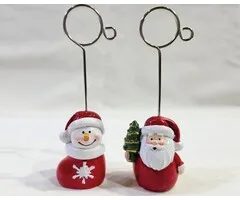 Kerst Kaarthouders Sneeuwpop en Kerstman – Set van 2.