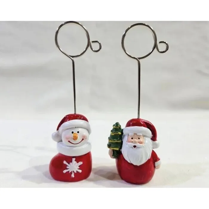 Kerst Kaarthouders Sneeuwpop en Kerstman – Set van 2.