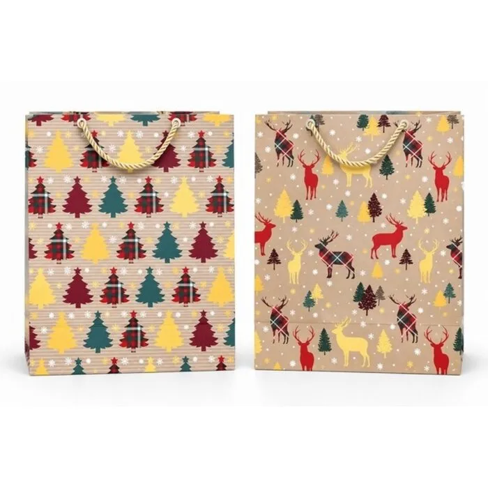 Kerst Cadeautassen Scandinavische Stijl – 2 Stuks