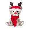Pluche Kerstbeer met Elandgewei, Muts en Sjaal