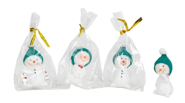 Sneeuwpopje met Turquoise Muts in Cadeauzakje – 5 cm