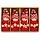 Houten Kerstpoppetjes Rood met Gebreide Muts – Set van 4