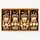 Houten Kerstpoppetjes Beige met Gebreide Muts – Set van 4