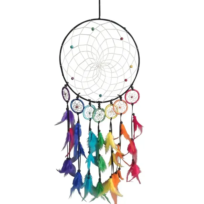 Dromenvanger Regenboog met Kleine Dromenvangers – 83 cm.
