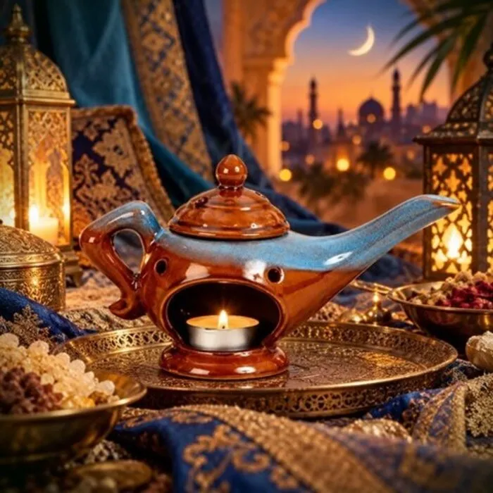 Aladdin Wonderlamp Olieverdamper – Porselein 18 cm