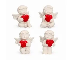 Engel met Rood Hart – Wit Engelfiguurtje