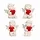 Engel met Rood Hart – Wit Engelfiguurtje 4,5 cm