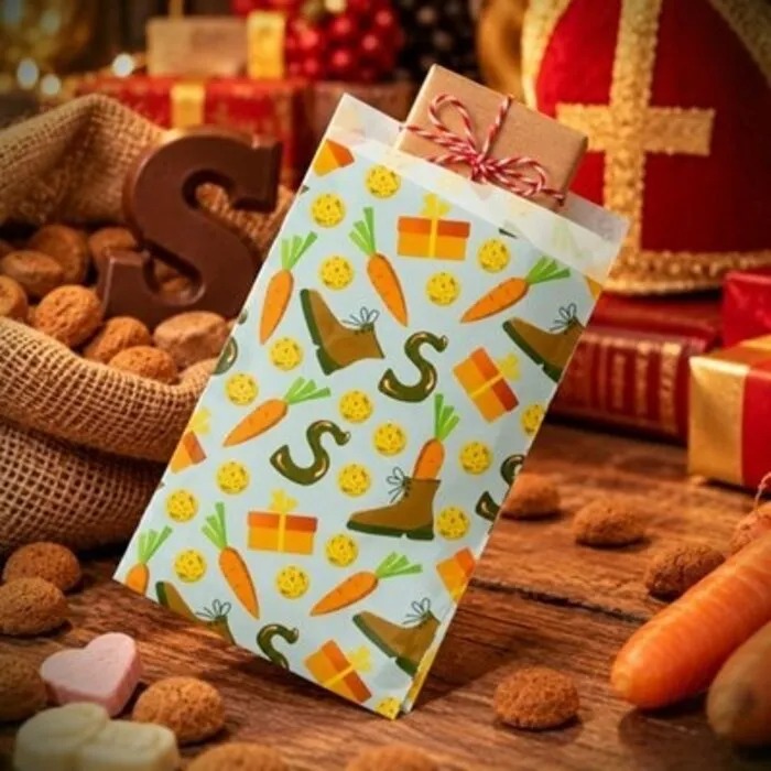 Sinterklaas Cadeauzakjes Papier – 10 Stuks, 12 x 19 cm