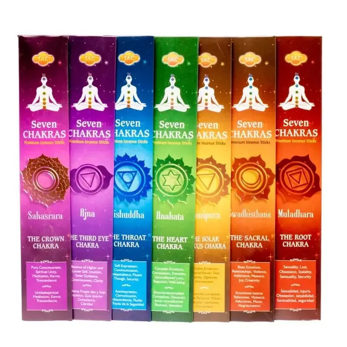 7 Chakra Wierook Geschenkset – 7 Verschillende Geuren