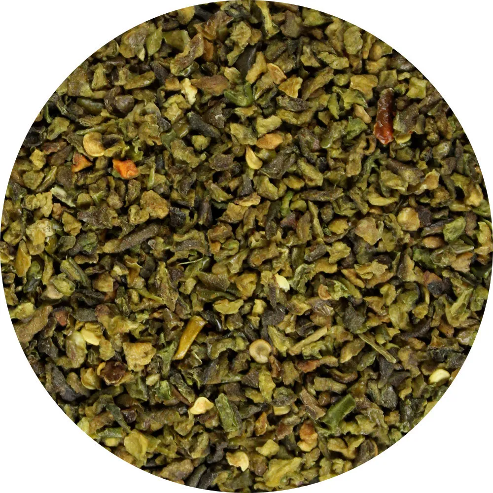 Van Beekum Specerijen Paprika-Stücke, grün, 1–3 mm