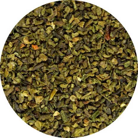 Van Beekum Specerijen Paprika-Stücke, grün, 1–3 mm