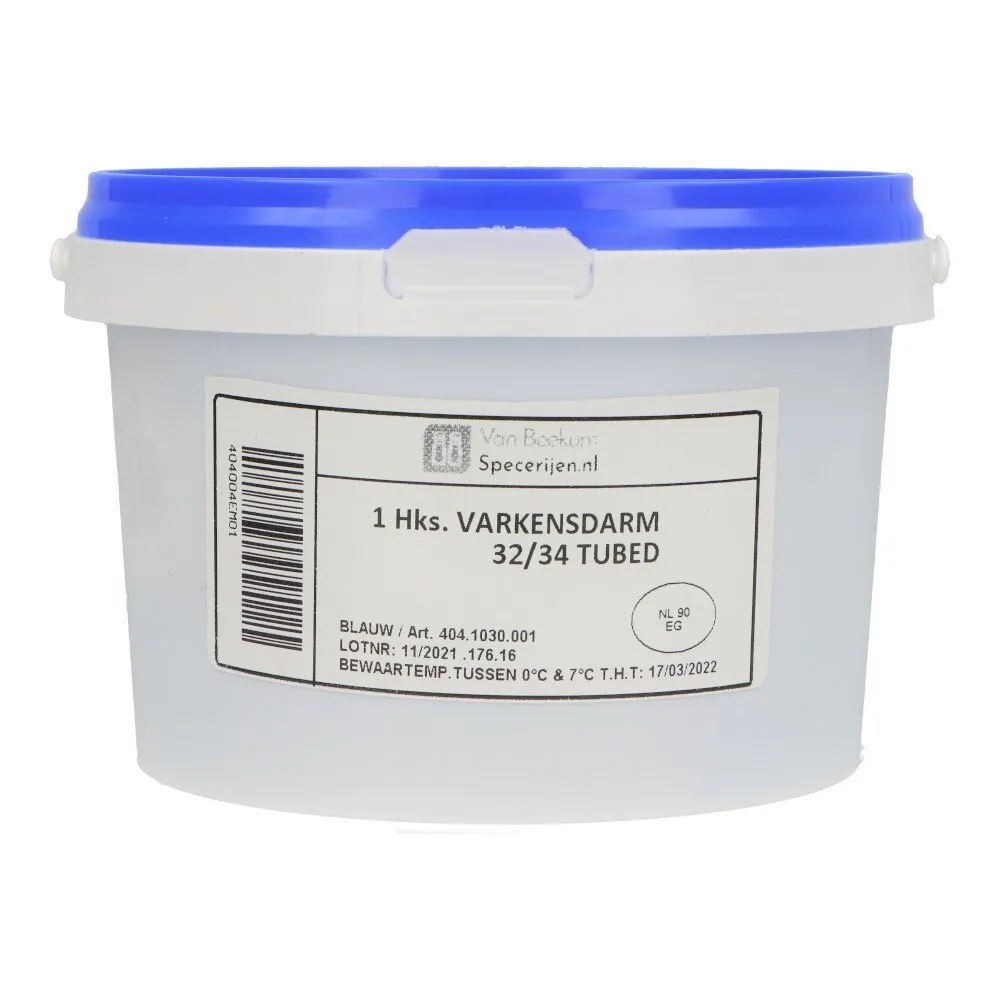 Van Beekum Specerijen Varkensdarmen 32/34 (Hank 91,3 Meter) Van Beekum Specerijen Varkensdarmen 32/34 (Hank 91,3 Meter)