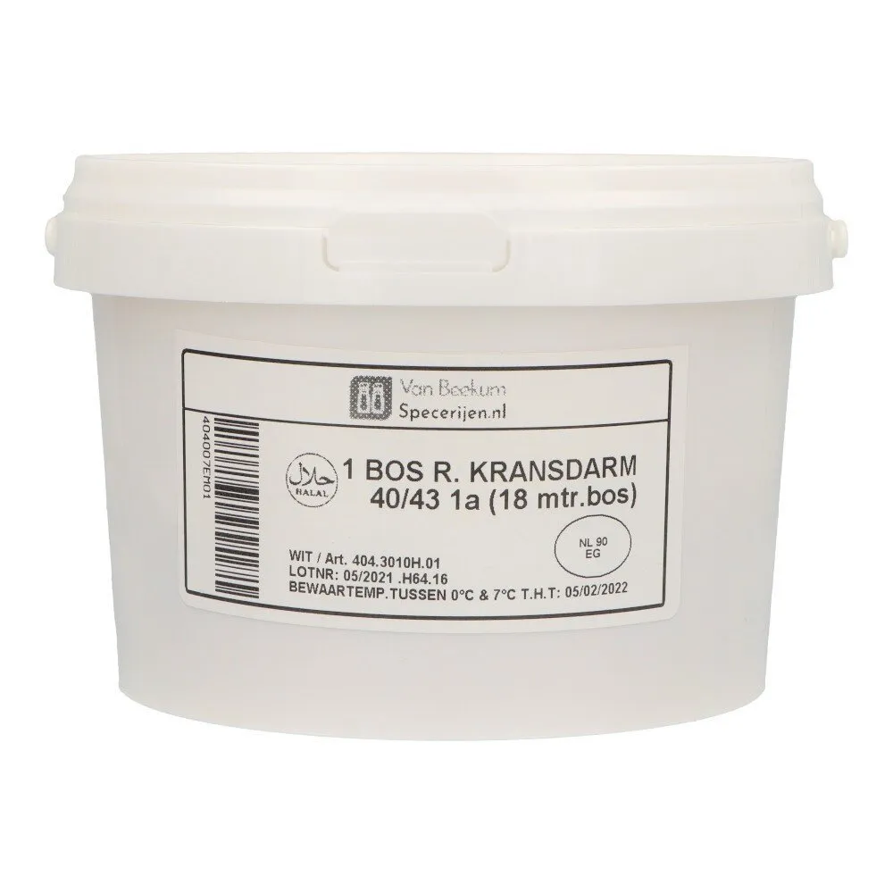 Van Beekum Specerijen Halal-Rinderdarm 40/43 (18 Meter pro Rolle)