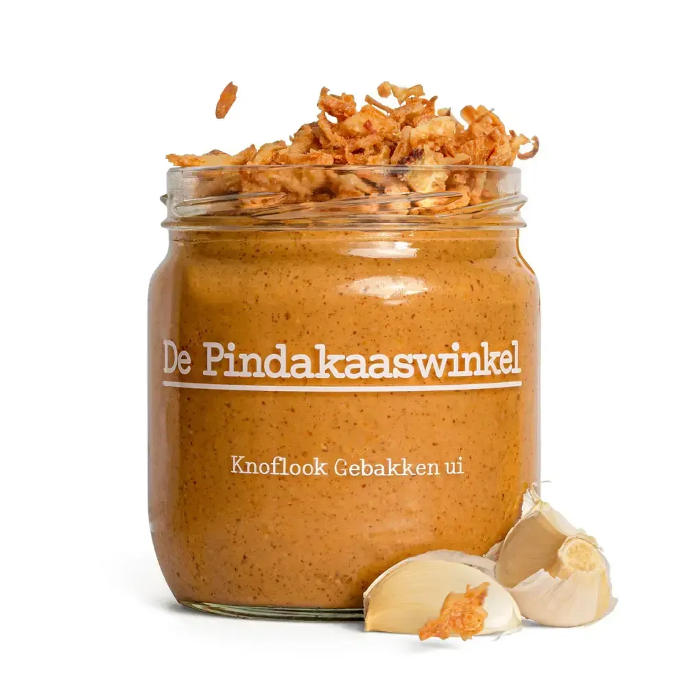 De Pindakaaswinkel De Pindakaaswinkel - Pindakaas Knoflook Gebakken Ui De Pindakaaswinkel De Pindakaaswinkel - Pindakaas Knoflook Gebakken Ui
