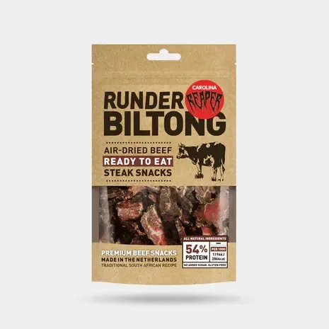 Runder Runder - Beef Biltong Sliced - Carolina Reaper